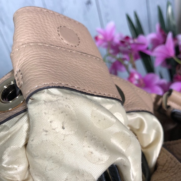 Kate Spade Taupe/Black Leather Bucket Bag - Picture 10 of 11